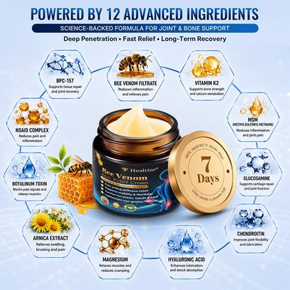 🎁Healrize® Bee Venom Joint Relief Cream 💞Targets stiff, sore joints in knees, hands, shoulders, back & more — so you can move easier every day（英国版）