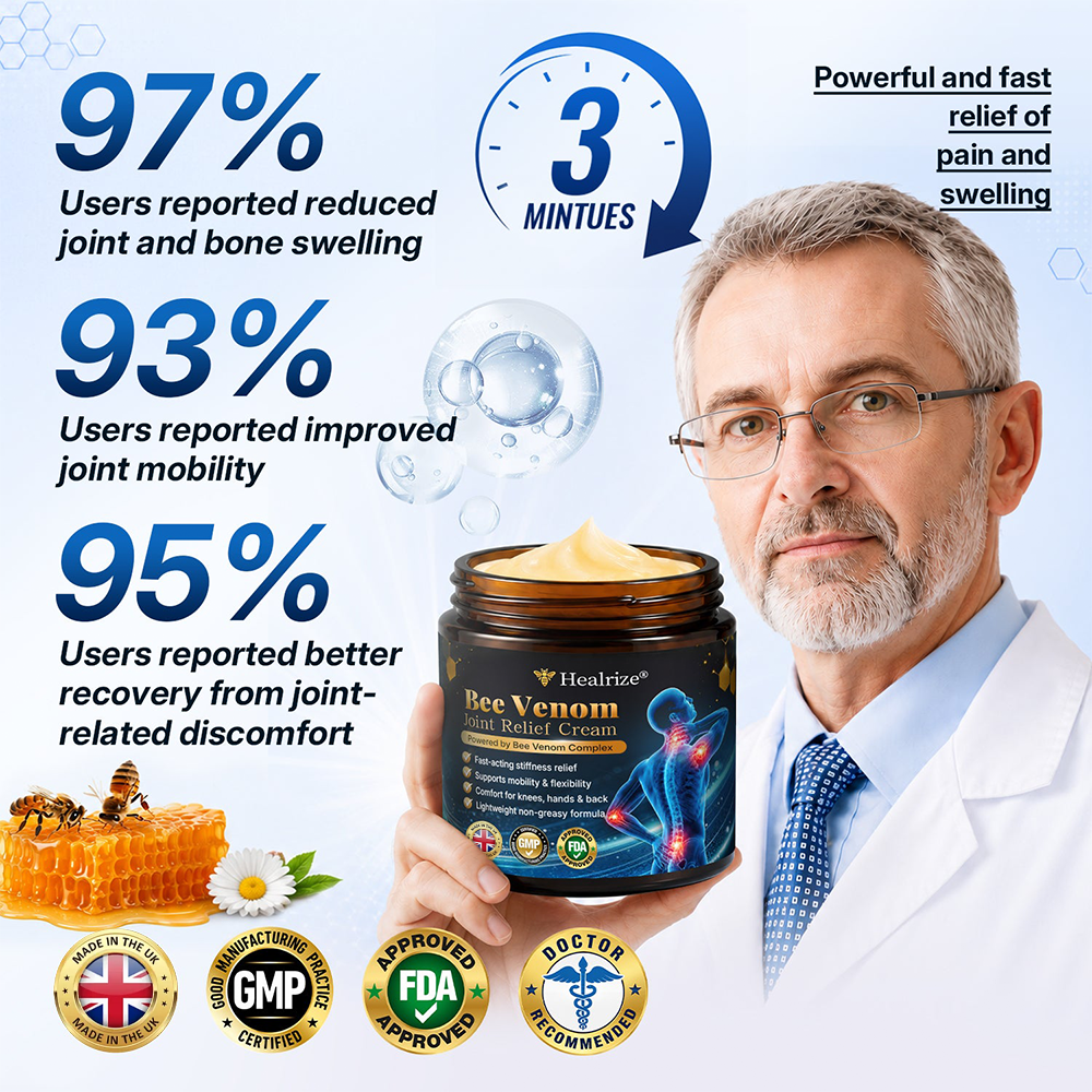 🎁Healrize® Bee Venom Joint Relief Cream 💞Targets stiff, sore joints in knees, hands, shoulders, back & more — so you can move easier every day（英国版）