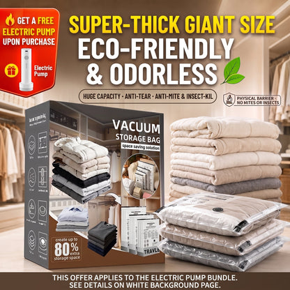 🎁Last day 49% OFF - Cordless Travel Vacuum Storage Compression Bag Set