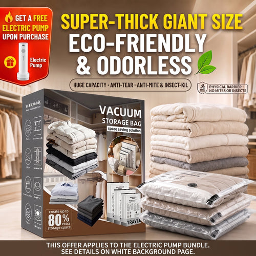🎁Last day 49% OFF - Cordless Travel Vacuum Storage Compression Bag Set