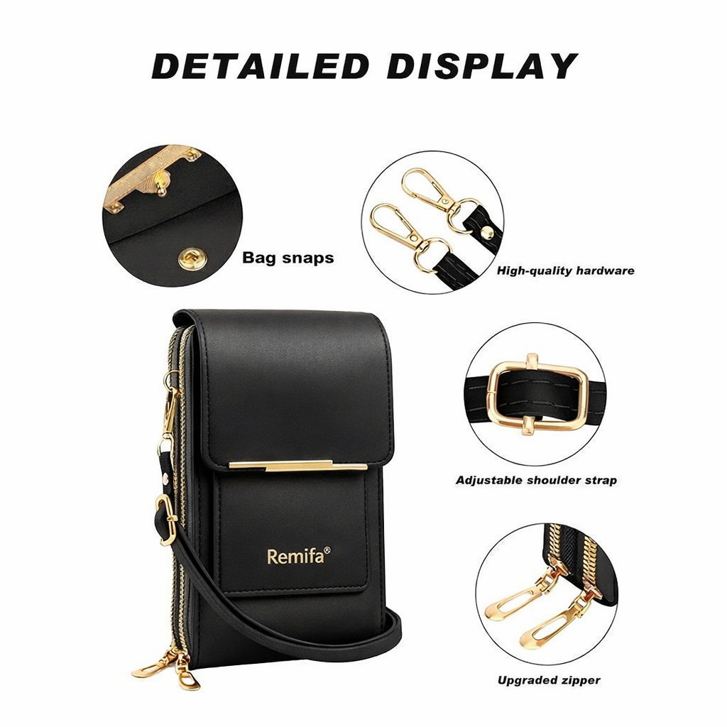 🔥Final 3 Hours: 50% OFF Remifa®2026 Trendy Minimalist Elegant Women's Touchscreen Crossbody Phone Wallet