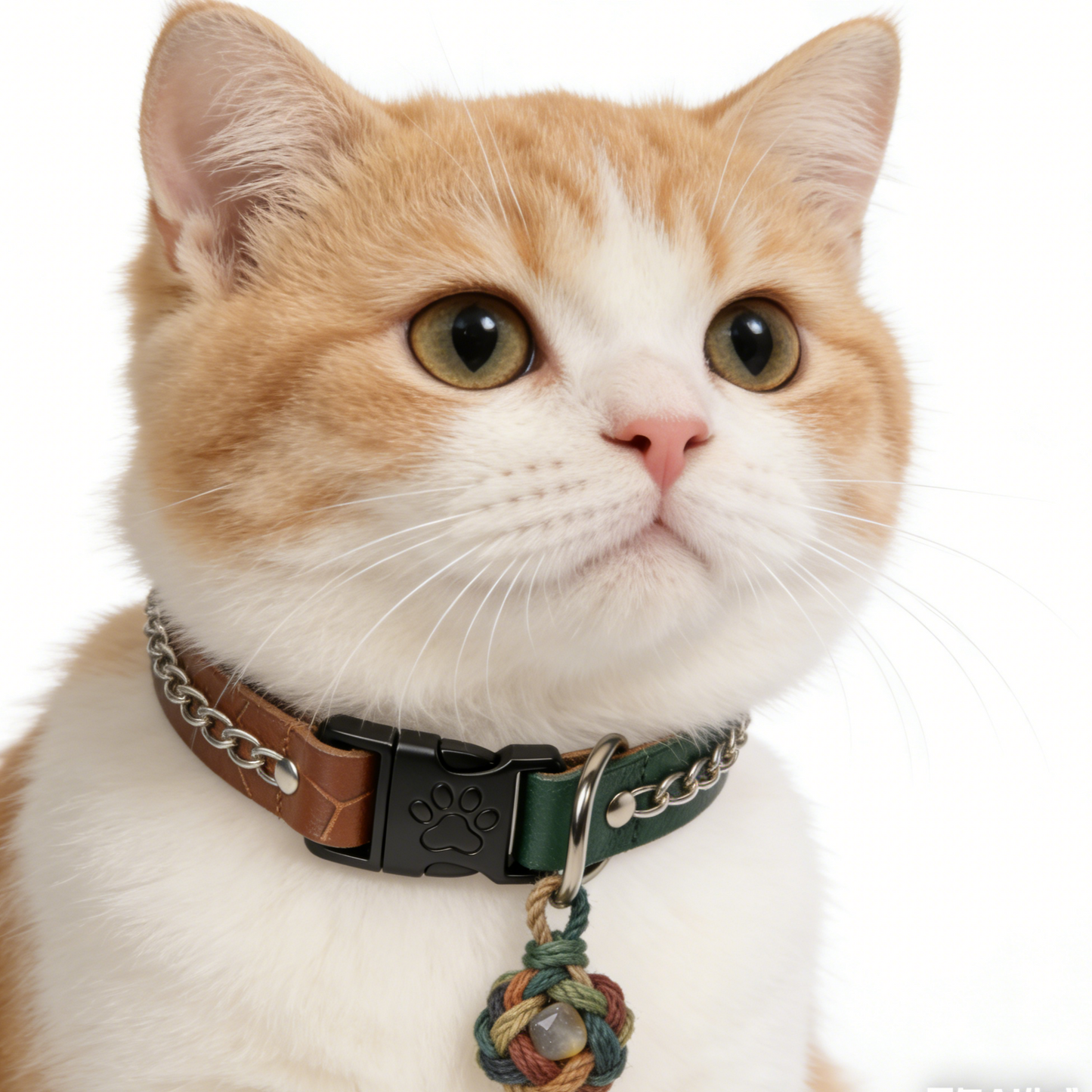 The "Terra Knot" | Artisan Leather Collar with Hand-Braided Accent