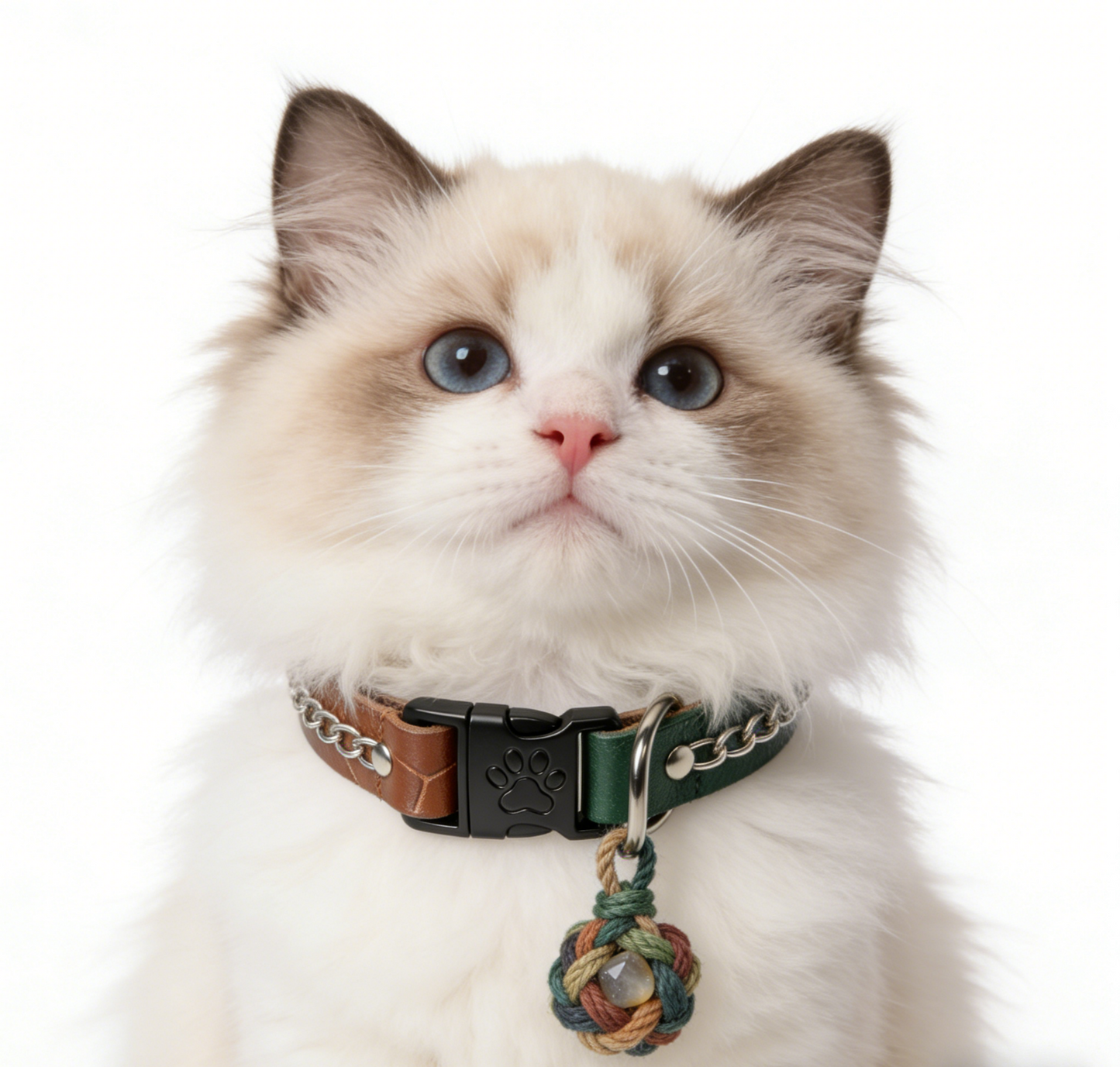 The "Terra Knot" | Artisan Leather Collar with Hand-Braided Accent