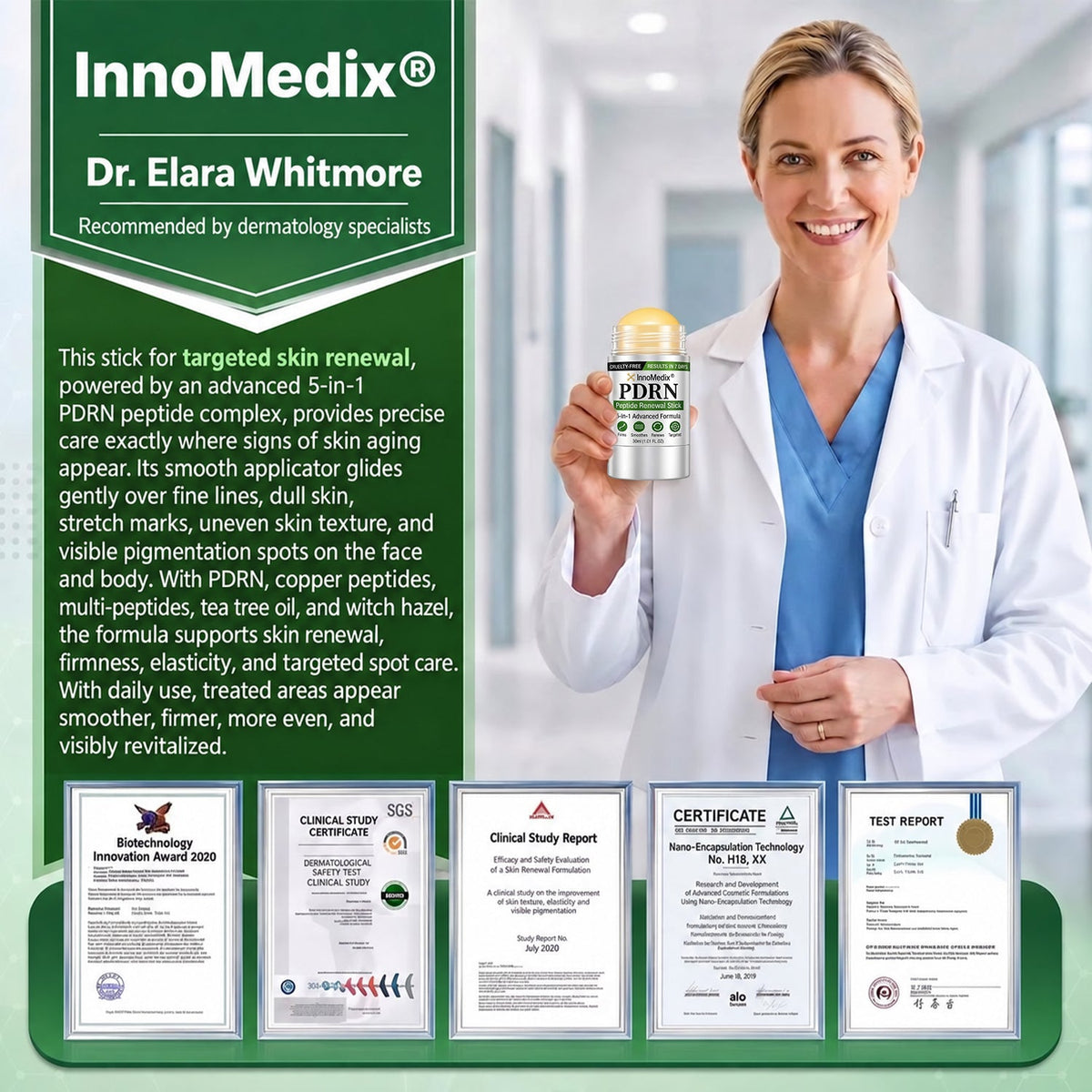 InnoMedix® 🧬𝑷𝑫𝑹𝑵 𝑨𝒏𝒕𝒊-𝑨𝒈𝒊𝒏𝒈 & 𝑻𝒂𝒓𝒈𝒆𝒕𝒆𝒅 𝑺𝒌𝒊𝒏 𝑹𝒆𝒏𝒆𝒘𝒂𝒍 𝑺𝒕𝒊𝒄𝒌