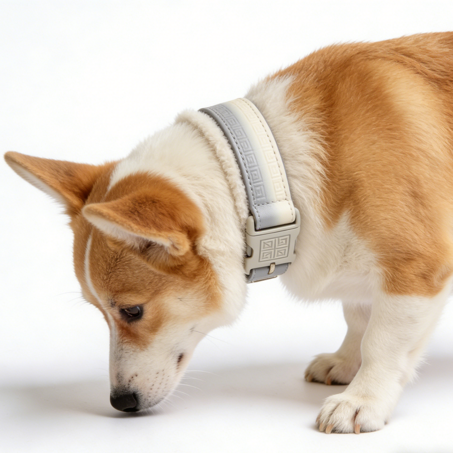 The "Hera Comfort" | Gradient Leather Collar with Plush Fleece Lining