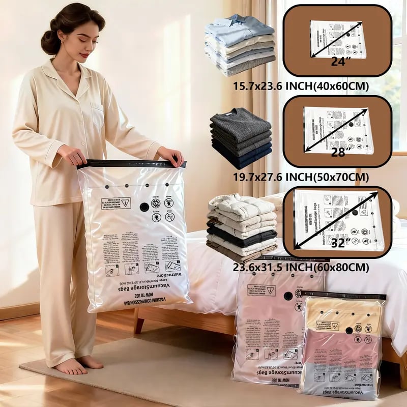 🎁Last day 49% OFF - Cordless Travel Vacuum Storage Compression Bag Set